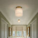 Acme 1 Light 5.75 inch Aged Brass Semi Flush Ceiling Light