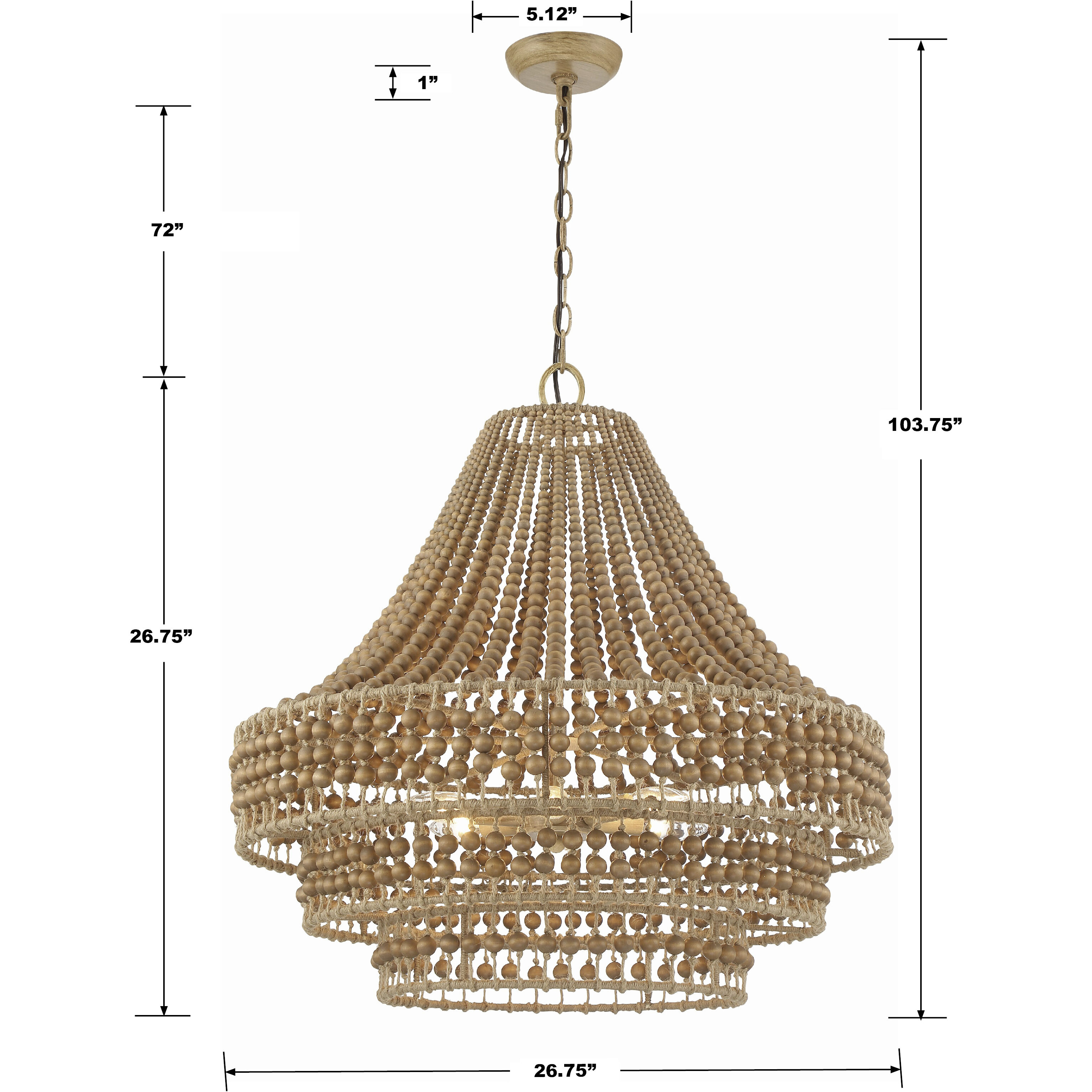 Silas 6 Light 26.75 inch Burnished Silver Chandelier Ceiling Light