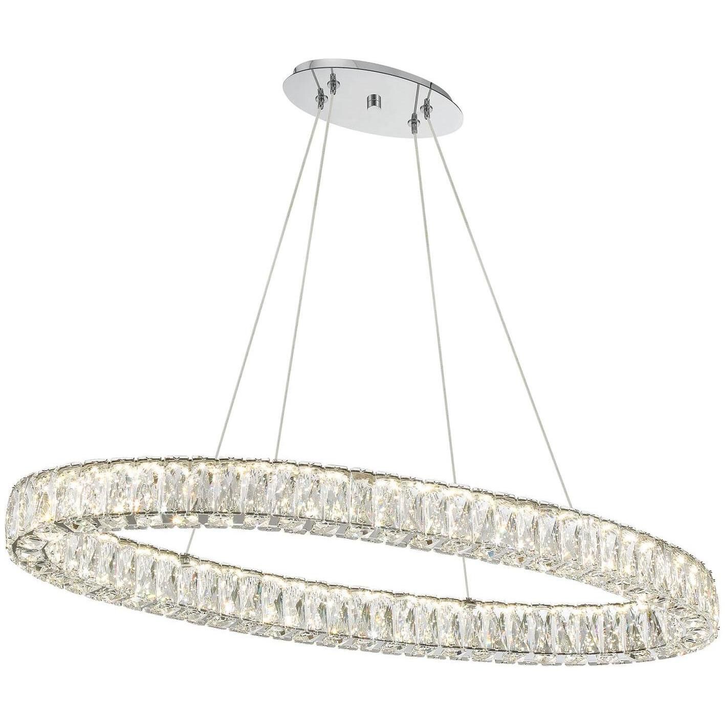 Kinsley 1 Light 39 inch Polished Chrome Chandelier Ceiling Light