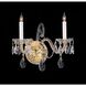 Traditional Crystal 2 Light 14 inch Polished Brass Wall Sconce Wall Light
