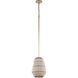 Zanzibar 1 Light 10 inch Soft Gold Mini Pendant Ceiling Light