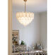 Addis 16 Light 32 inch Aged Brass Chandelier Ceiling Light in Tronchi Glass White
