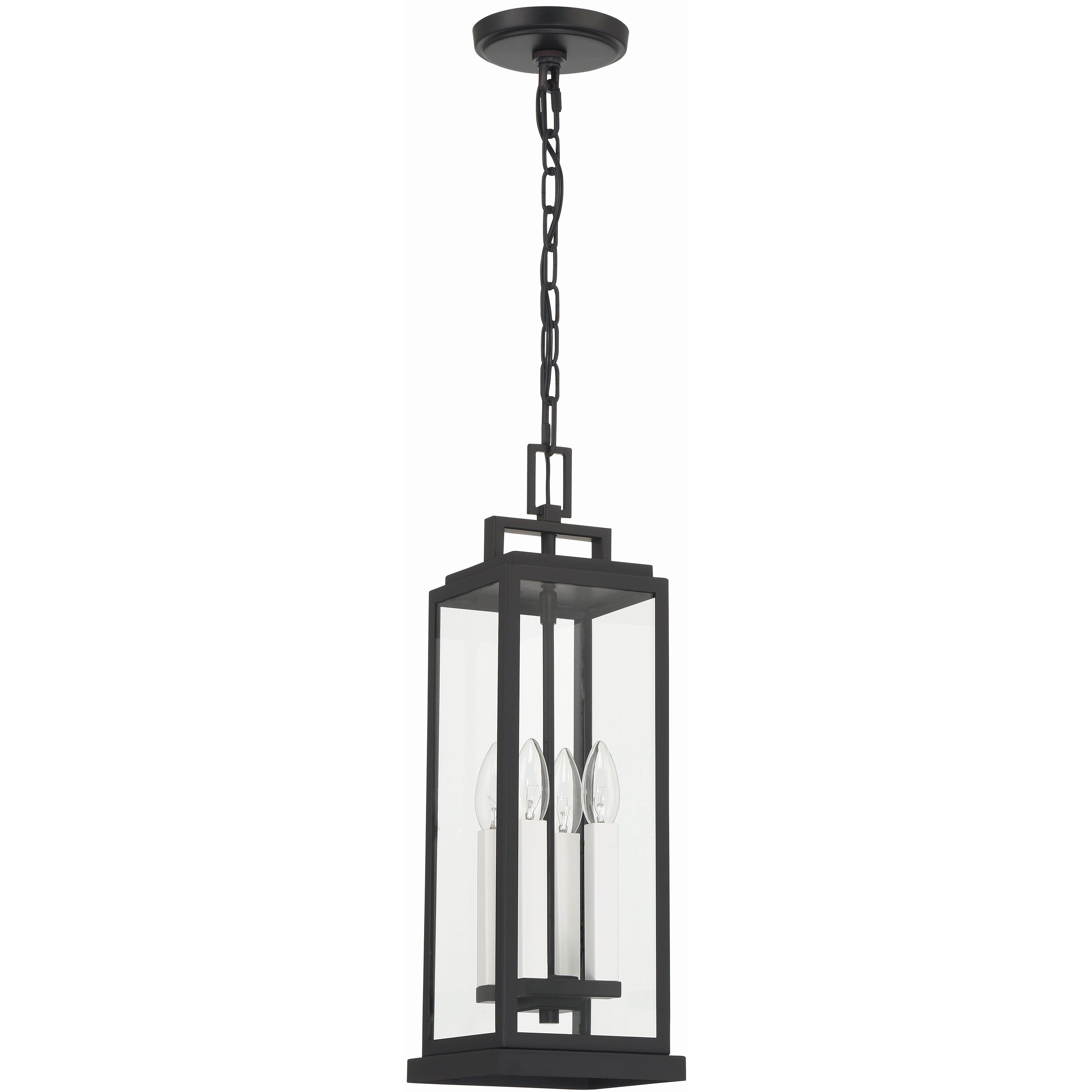 Aspen 4 Light 6.5 inch Matte Black Outdoor Pendant