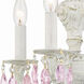 Paris Market 4 Light 13.5 inch Antique White Mini Chandelier Ceiling Light in Rose Colored Hand Cut