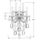 Maria Theresa 5 Light 13.5 inch Polished Chrome Sconce Wall Light in Clear Hand Cut