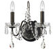 Butler Bath Wall Light in Clear Hand Cut, English Bronze