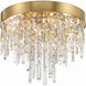 Winfield 4 Light 16 inch Antique Gold Flush Ceiling Light