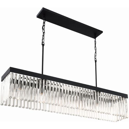 Emory 6 Light 49 inch Black Forged Chandelier Ceiling Light