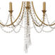 Arcadia 5 Light 23.5 inch Antique Gold Chandelier Ceiling Light in Antique Brass and Black