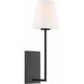 Lena Bath Sconce Wall Light in Black Forged