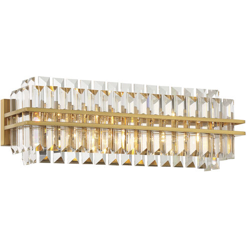 Hayes Sconce Wall Light in Aged Brass