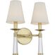 Baxter Sconce Wall Light in Aged Brass