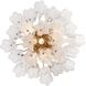 Addis 4 Light 17.75 inch Aged Brass Semi Flush Ceiling Light in White