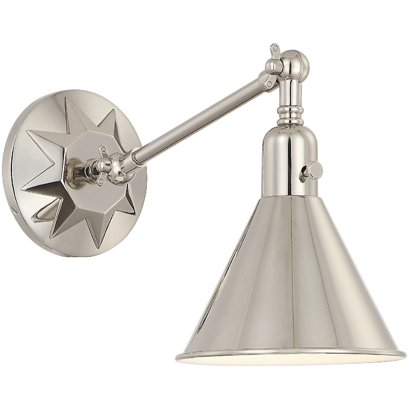 Morgan 17 inch 60.00 watt Polished Nickel Task Sconce Wall Light