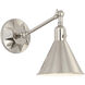 Morgan 17 inch 60.00 watt Polished Nickel Task Sconce Wall Light