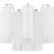 Addis Bath Wall Light in Polished Chrome, Tronchi Glass White