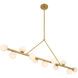 Terrell 11 Light 46.5 inch Luxe Gold Linear Chandelier Ceiling Light