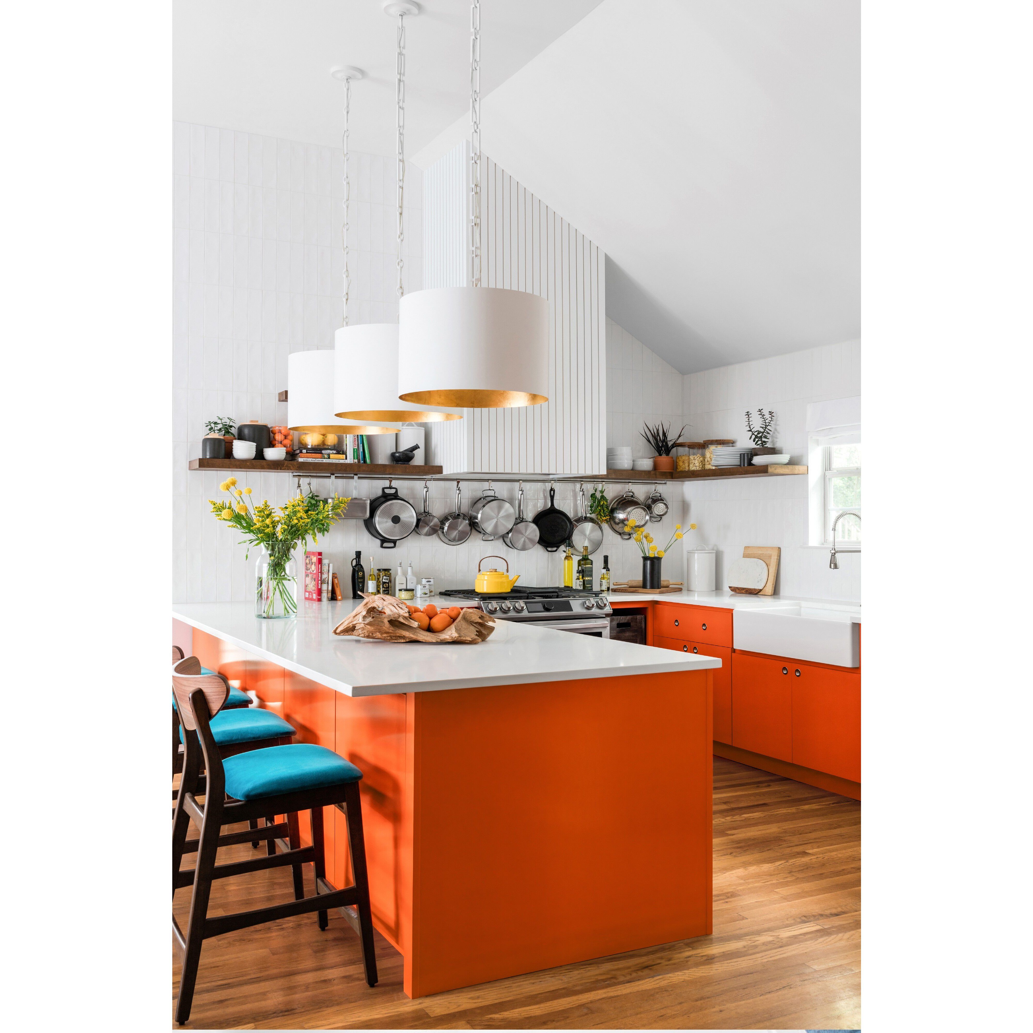 Alston 6 Light 20 inch Matte White/Antique Gold Pendant Ceiling Light in Matte White and Antique Gold