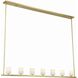 Aragon 7 Light 56 inch Soft Brass Linear Chandelier Ceiling Light