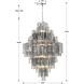 Addis 20 Light 31.5 inch Polished Chrome Chandelier Ceiling Light in Tronchi Glass Smoke