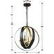 Luna 4 Light 16 inch English Bronze and Antique Gold Mini Chandelier Ceiling Light