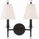 Riverdale Bath Wall Light in Black Forged