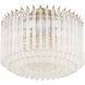 Lofton 5 Light 18 inch Aged Brass Semi Flush Ceiling Light