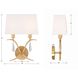 Rollins 2 Light 10 inch Antique Gold Sconce Wall Light