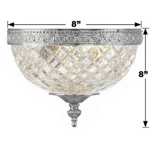 Westbury 2 Light 8 inch Polished Chrome Flush Ceiling Light