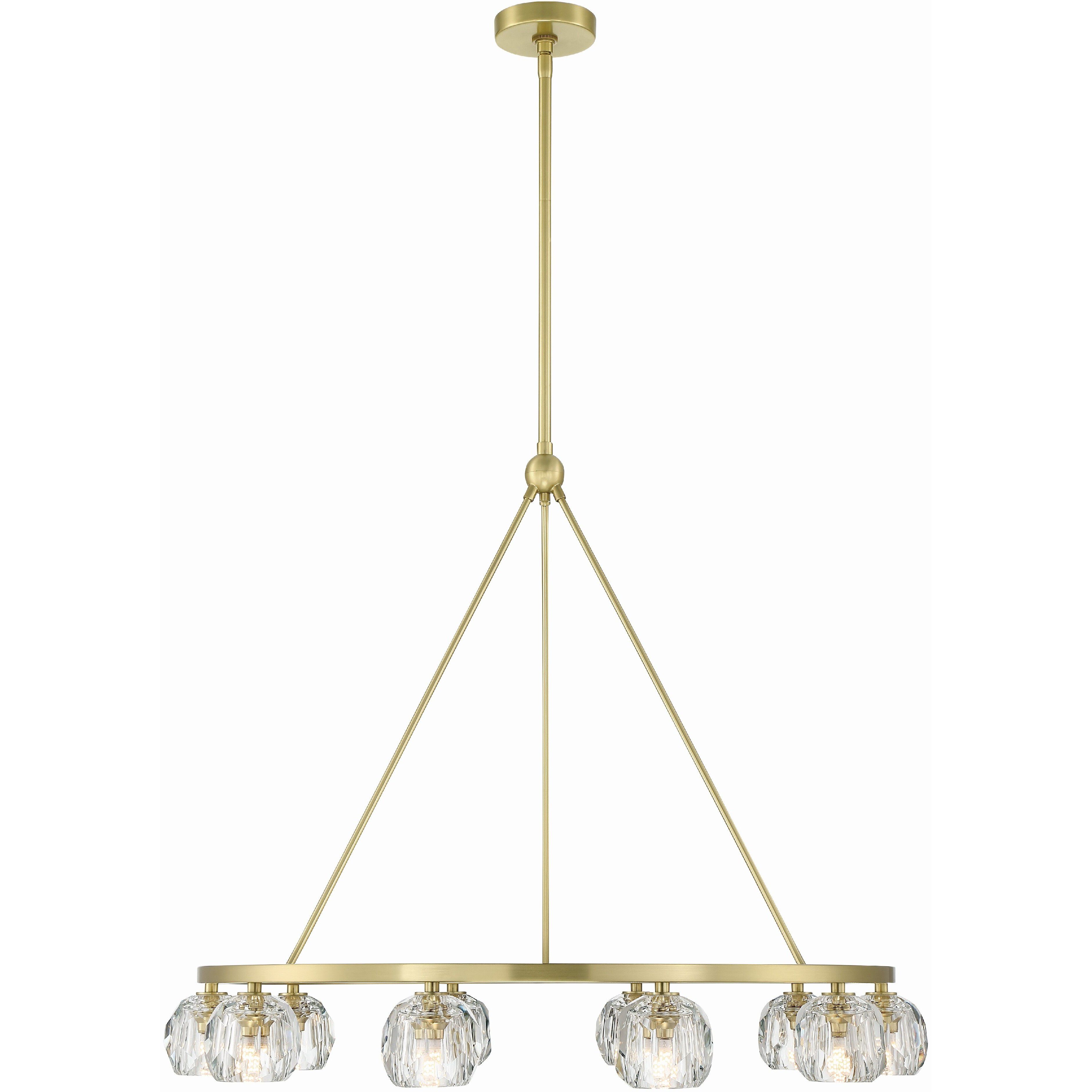 Aragon 10 Light 36 inch Soft Brass Chandelier Ceiling Light