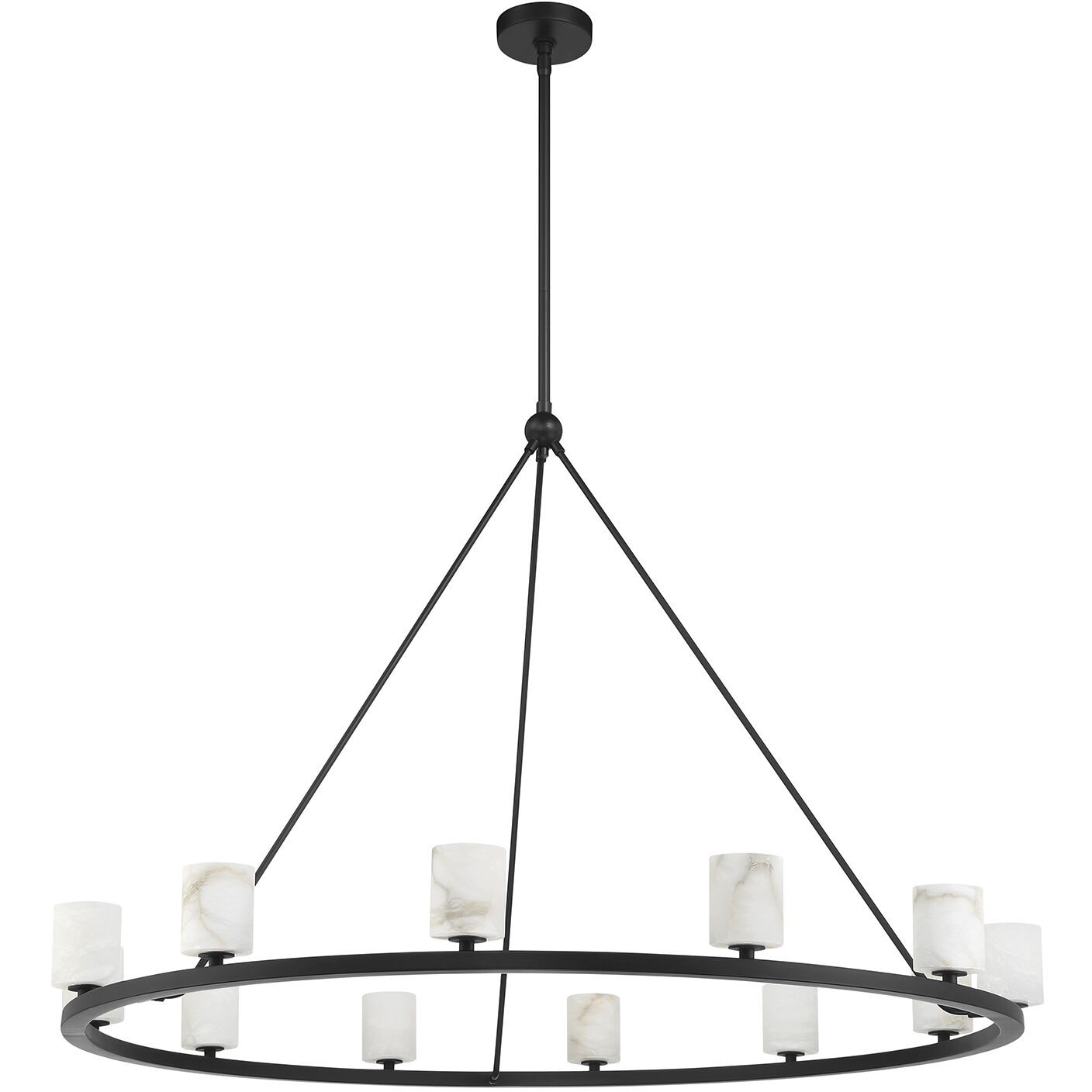 Aragon 12 Light 46.75 inch Matte Black Chandelier Ceiling Light