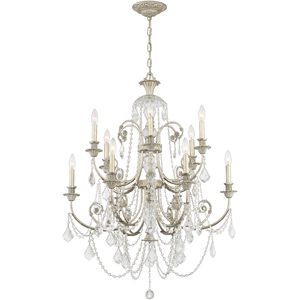 Regis 12 Light 32 inch Olde Silver Chandelier Ceiling Light in Clear Hand Cut