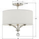 Mirage 3 Light 18 inch Polished Nickel Semi Flush Ceiling Light