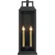 Aspen 4 Light 22.5 inch Matte Black Outdoor Sconce