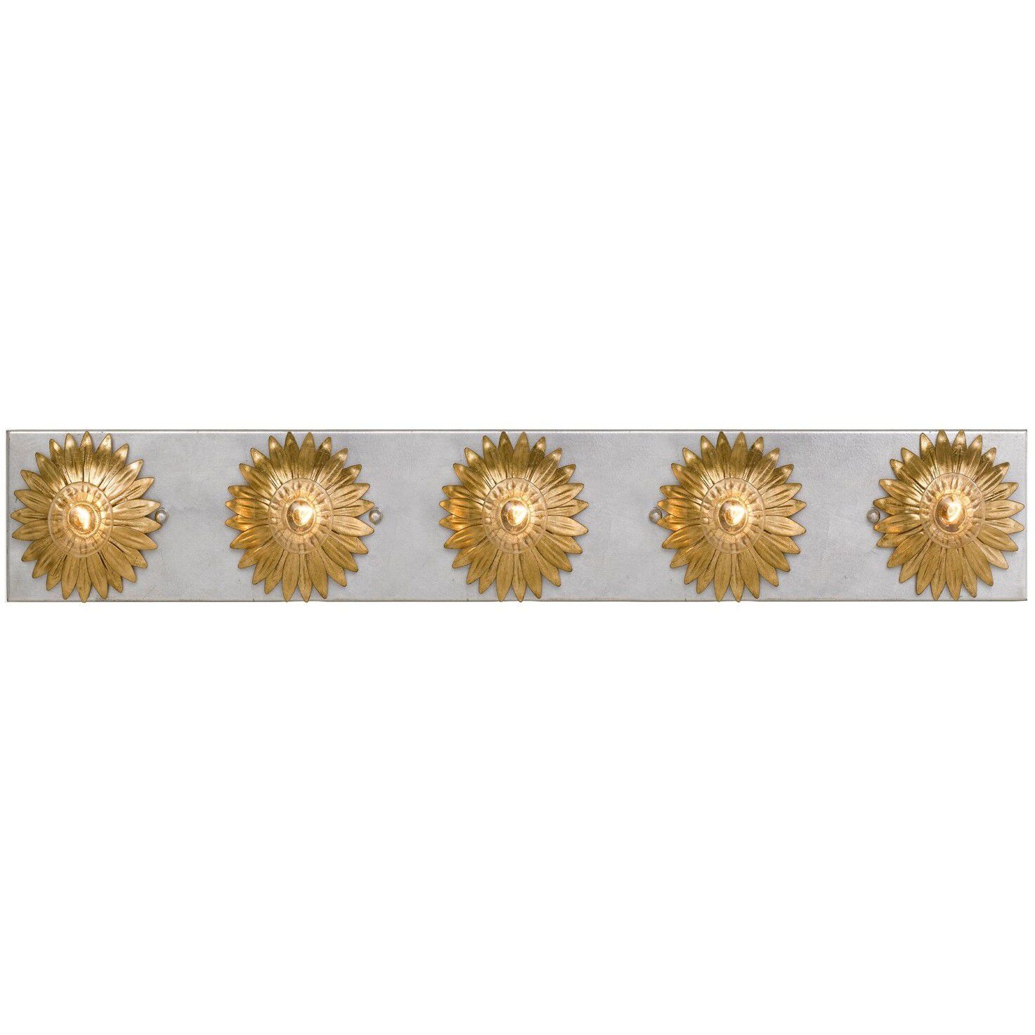 Crystorama 508 GA SA Broche 5 Light 31 inch Antique Gold and