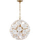 Esme 6 Light 18.25 inch Aged Brass Chandelier Ceiling Light
