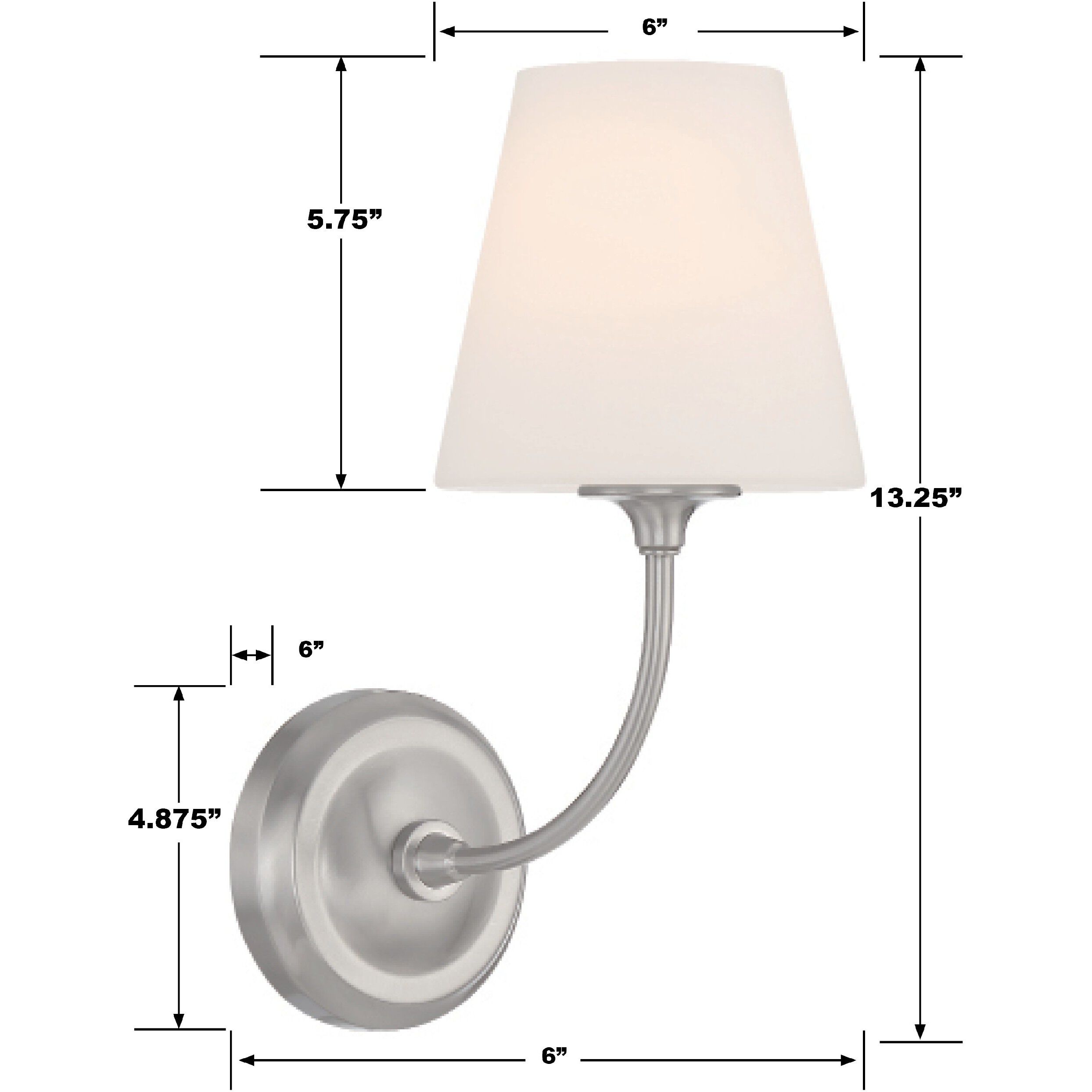 Sylvan Bath Sconce Wall Light in Brushed Nickel