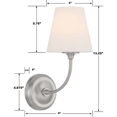 Sylvan Sconce Wall Light in Brushed Nickel