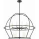 Abbott 15 Light 48 inch Black Chandelier Ceiling Light