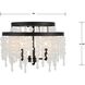 Poppy 3 Light 15 inch Matte Black Semi Flush Ceiling Light in Black Forged