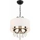 Othello 3 Light 14 inch Matte Black Mini Chandelier Ceiling Light in Clear Hand Cut