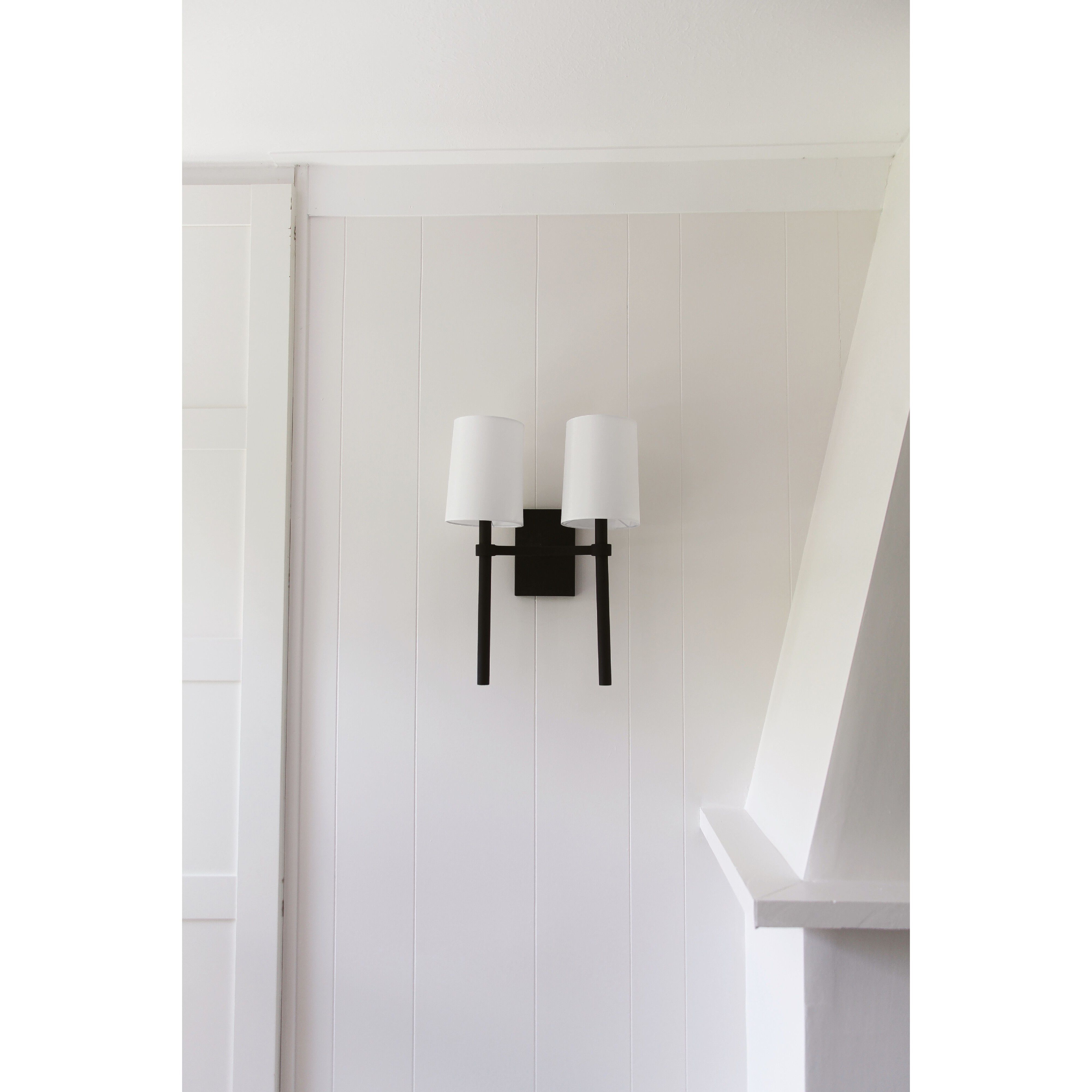 Bromley 2 Light 13.75 inch Black Forged Sconce Wall Light