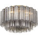 Addis 7 Light 22.25 inch Aged Brass Flush Mount Ceiling Light in Smoke