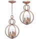 Garland 3 Light 9.5 inch Distressed Twilight Semi Flush Ceiling Light