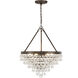 Calypso 6 Light 20 inch Vibrant Bronze Chandelier Ceiling Light