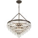 Calypso 8 Light 25 inch Vibrant Bronze Chandelier Ceiling Light