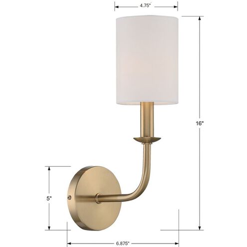 Bailey 1 Light 4.75 inch Aged Brass Sconce Wall Light