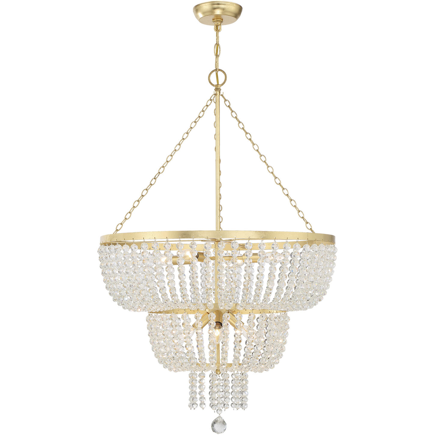 Rylee 8 Light 24.75 inch Antique Gold Chandelier Ceiling Light