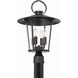 Andover 4 Light 20.5 inch Matte Black Post in Clear