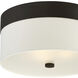 Grayson 3 Light 16 inch Dark Bronze Flush Ceiling Light